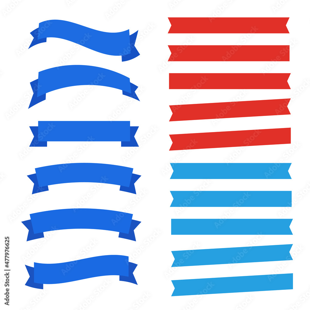 Flat vector ribbons banners flat isolated. Ribbons banners Flat vector ribbons banners flat isolated. Ribbons banners