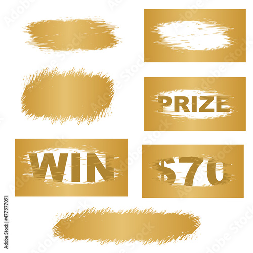 Scratch cards vector. Lottery cover for scratch card