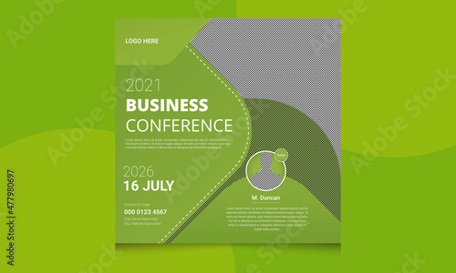 Your Business Conference website banner invitation and Editable social media ads design. Business website invitation design. Vector design with place for your Image.