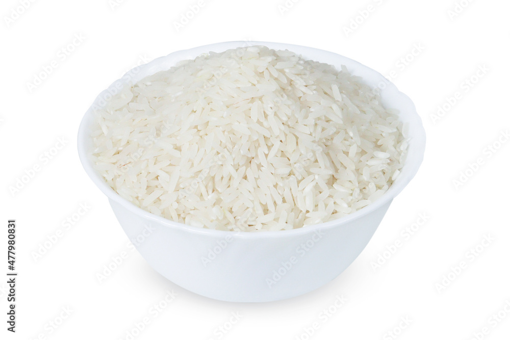 Bowl of Rice isolated on White Background Bowl of Rice isolated on White Background