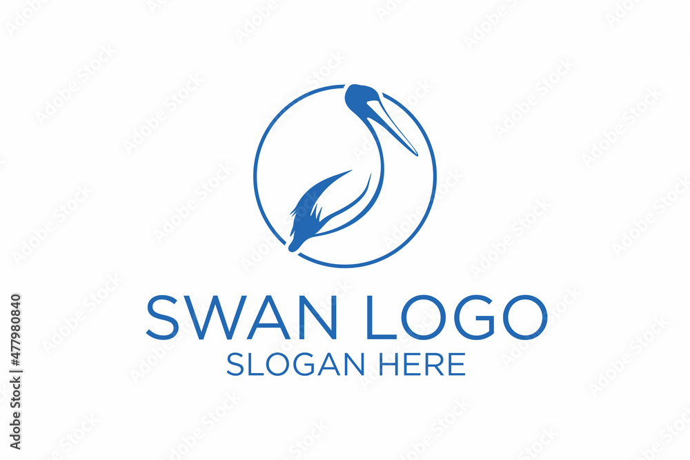 Swan logo design. Premium Vector Swan logo design. Premium Vector