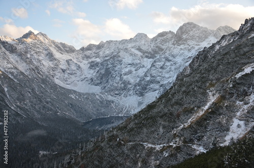 Meerauge in der Hohen Tatra bei Schnee