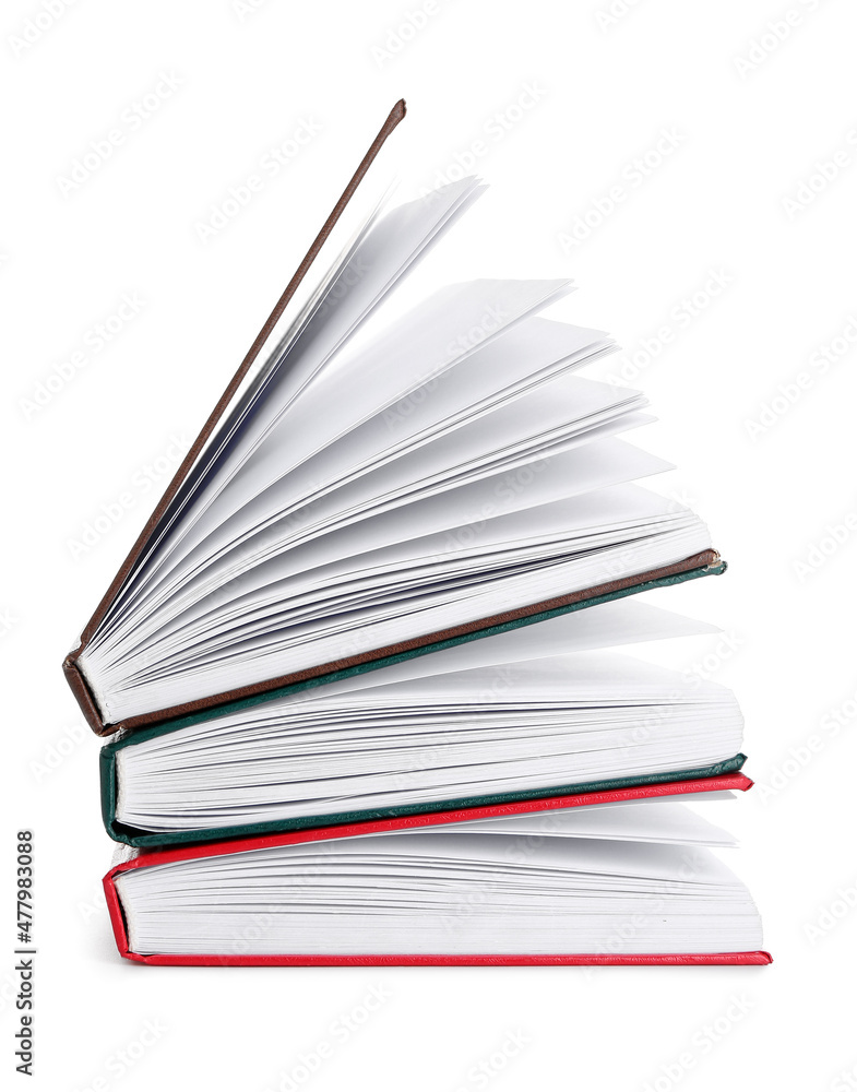Fototapeta premium Flying book isolated on white background