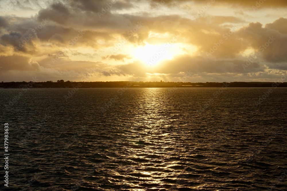 Obraz premium North sea island sunset