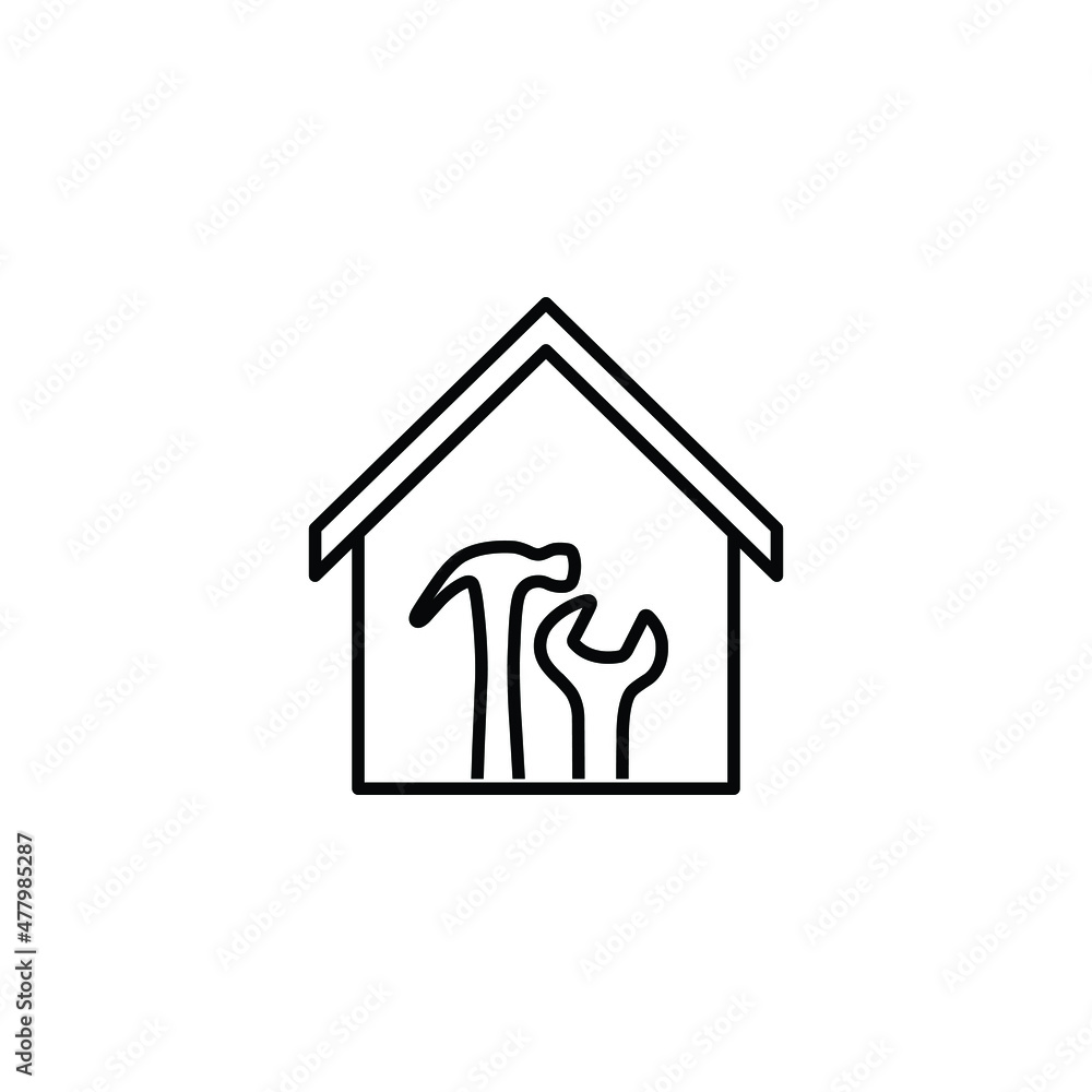 House building icon, home build icon vector House repair sign House building icon, home build icon vector House repair sign