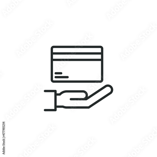 simple vector icon credit card editable. isolated on white background. 