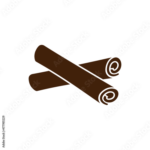 cinnamon logo icon design vector