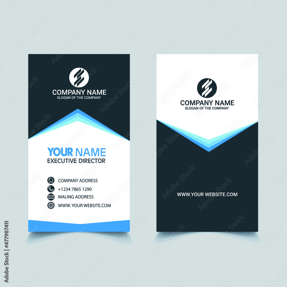 Horizontal Business Card Design Template Horizontal Business Card Design Template
