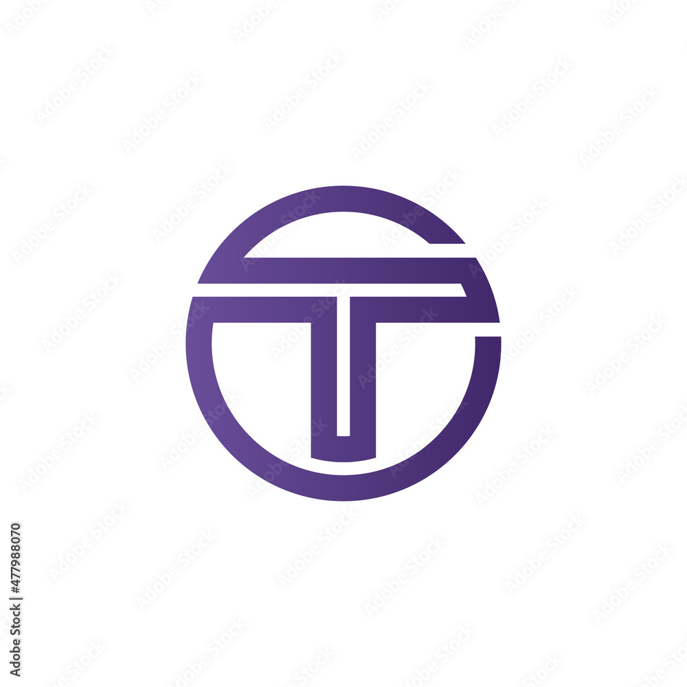 Letter T Circle vector design illustrations Letter T Circle vector design illustrations