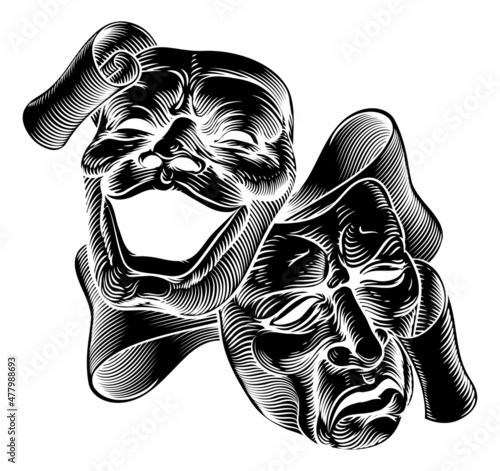 Theater Or Theatre Drama Comedy And Tragedy Masks