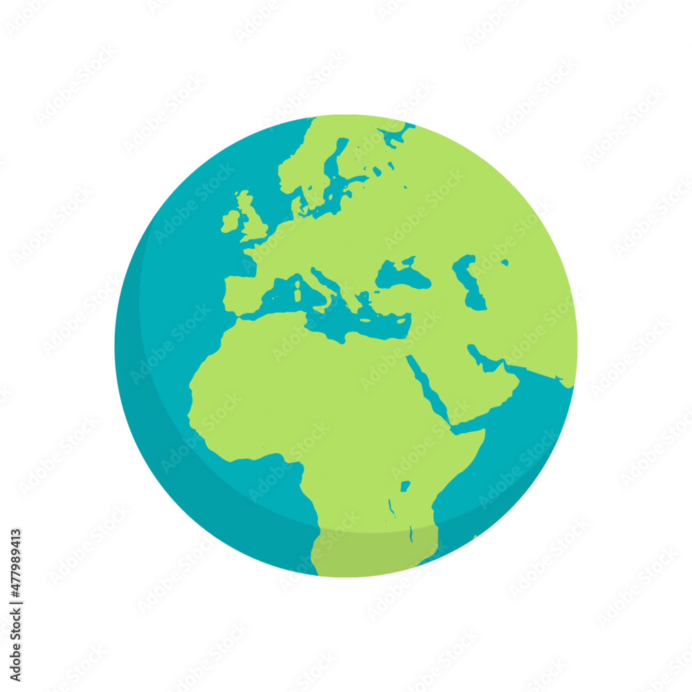 Earth and planet flat vector illustration.
Earth and planet flat vector illustration.