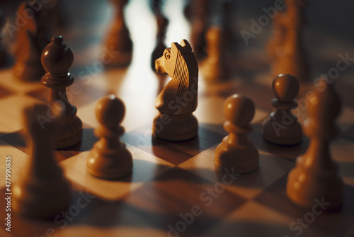 Fotografie, Obraz Luxury chess game set and chessboard