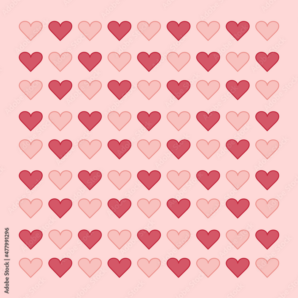 Heart Icon. Valentine's Day.Heart background.Vector Illustration