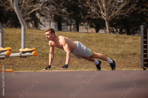 Push up jump exercise