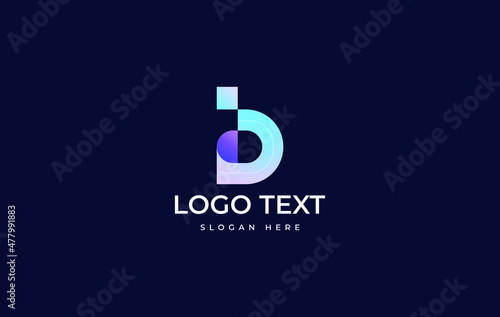 B Logo, B Letter Design Vector Illustration Modern Monogram icon.