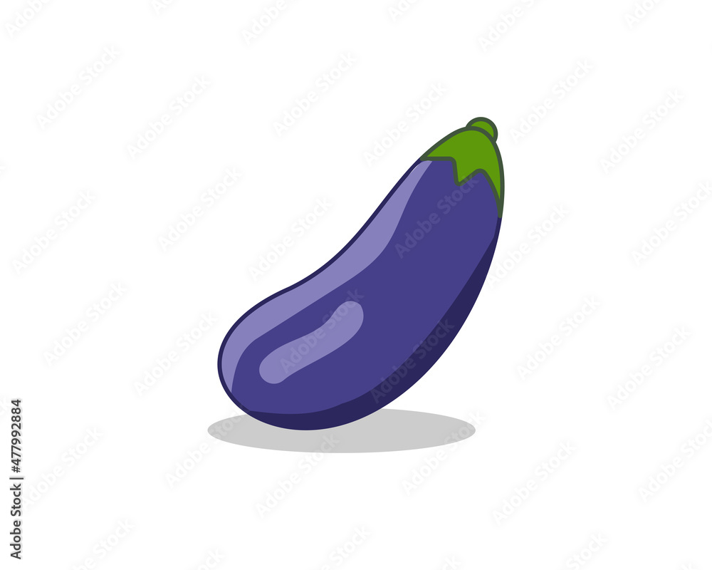 Eggplant vector icon. Vegetables healthy vegetarian food. Organic plant symbol. Eggplant vector icon. Vegetables healthy vegetarian food. Organic plant symbol.
