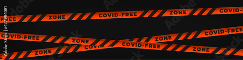 Covid free zone. Vector EPS-10