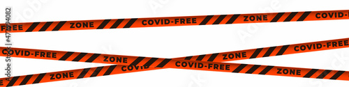 Covid free zone on a transparent background. Vector EPS-10