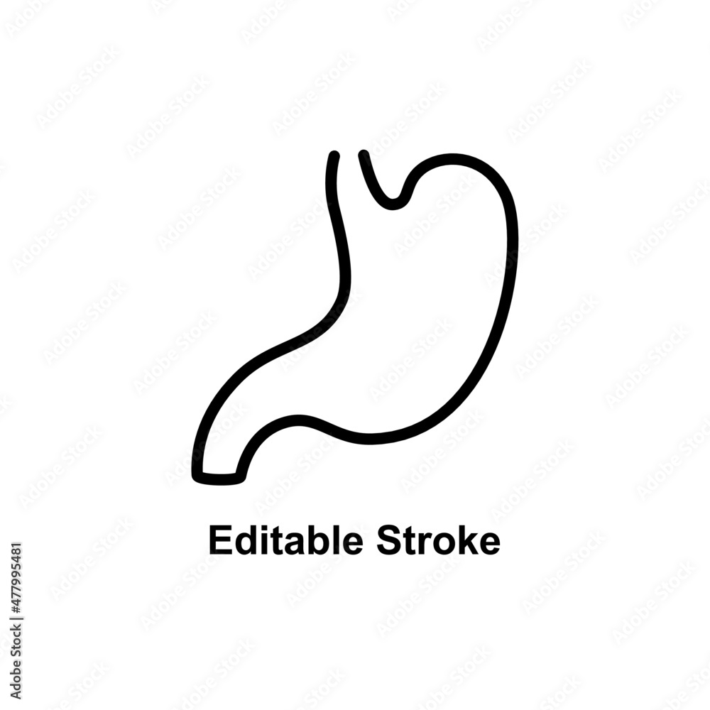 human stomach icon designed in outline style in editable stroke for human anatomy icon theme human stomach icon designed in outline style in editable stroke for human anatomy icon theme