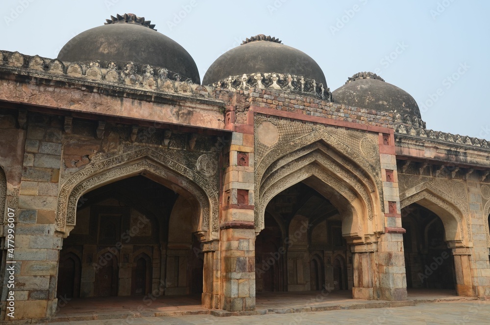 Bara Gumbad mosque at the Lodi Gardens, Delhi