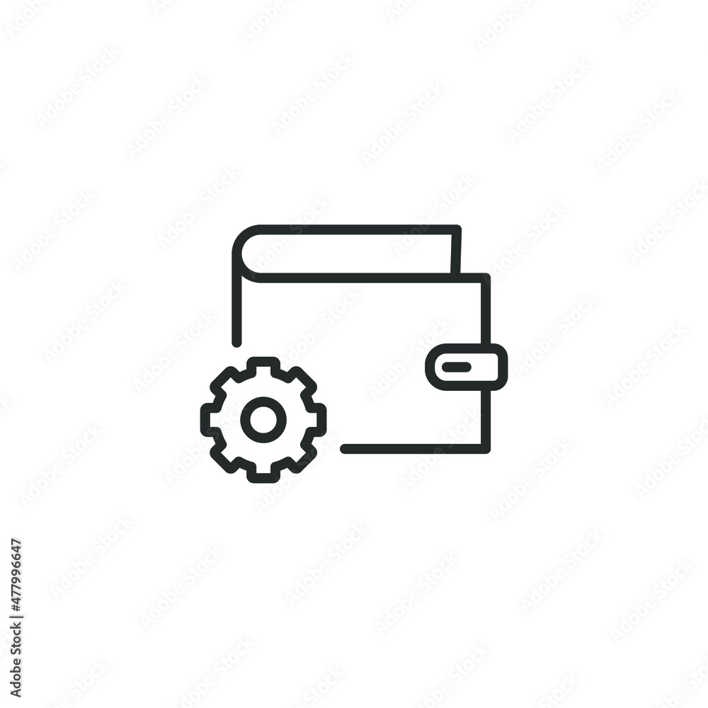 simple vector icon wallet security editable. isolated on white background. simple vector icon wallet security editable. isolated on white background.