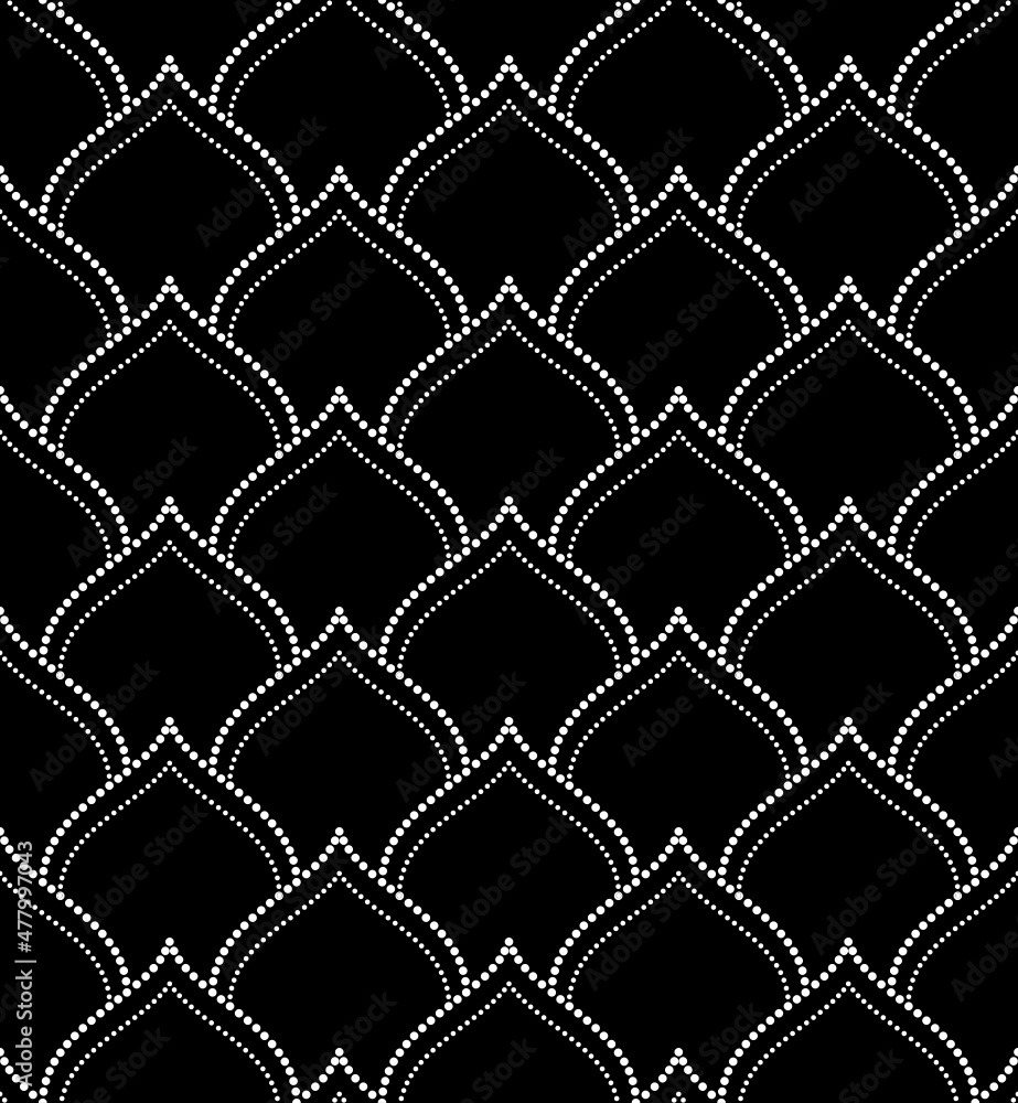 Fototapeta premium Vector geometric seamless pattern. Modern geometric background. Mesh of points.