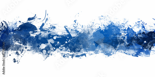 Artistic blue watercolor splash effect template © gojalia