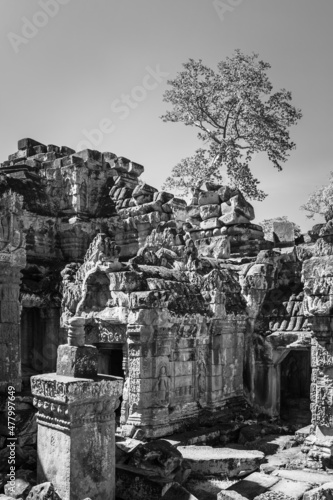 Ancient ruins in the Angkor in Cambodia