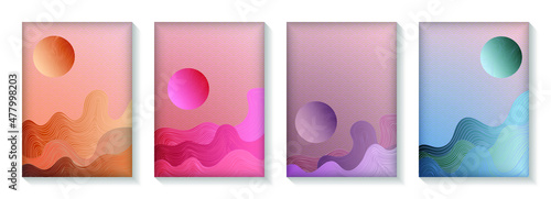 Oriental background with line wave pattern vector. Abstract template with geometric pattern. Vector illustration.