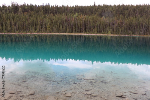 Beautiful blue lakes in Jasper national park. Wonderful road trip through Banff and Jasper national park in British Columbia  Canada. An amazing day in Vancouver. What a beautiful nature in Canada.