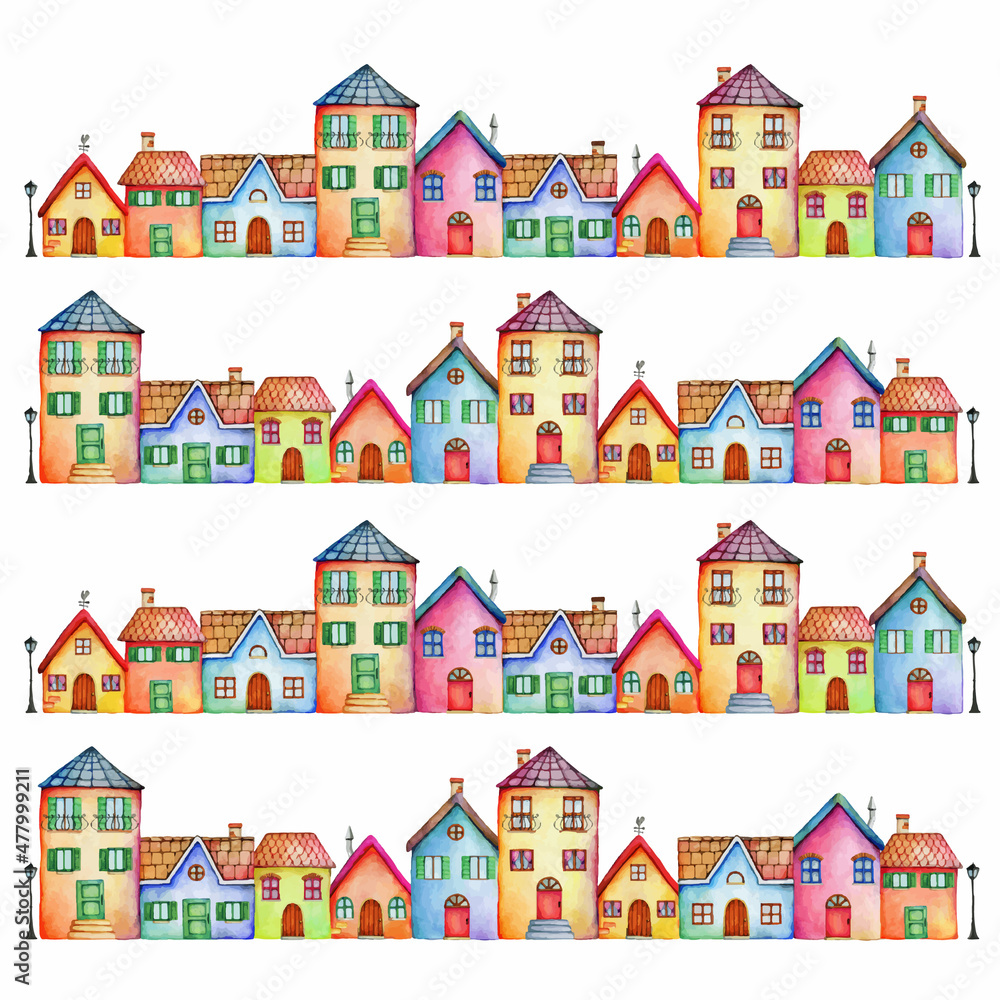 illustration of pattern of small city