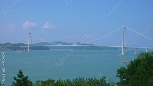 view of bridge, Yeosu, South Korea photo