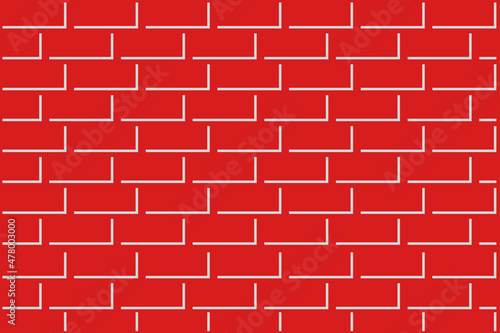 red brick wall vector illustration. Stone wall background. Vintage bricks pattern for wallpaper design. Seamless vector texture. 