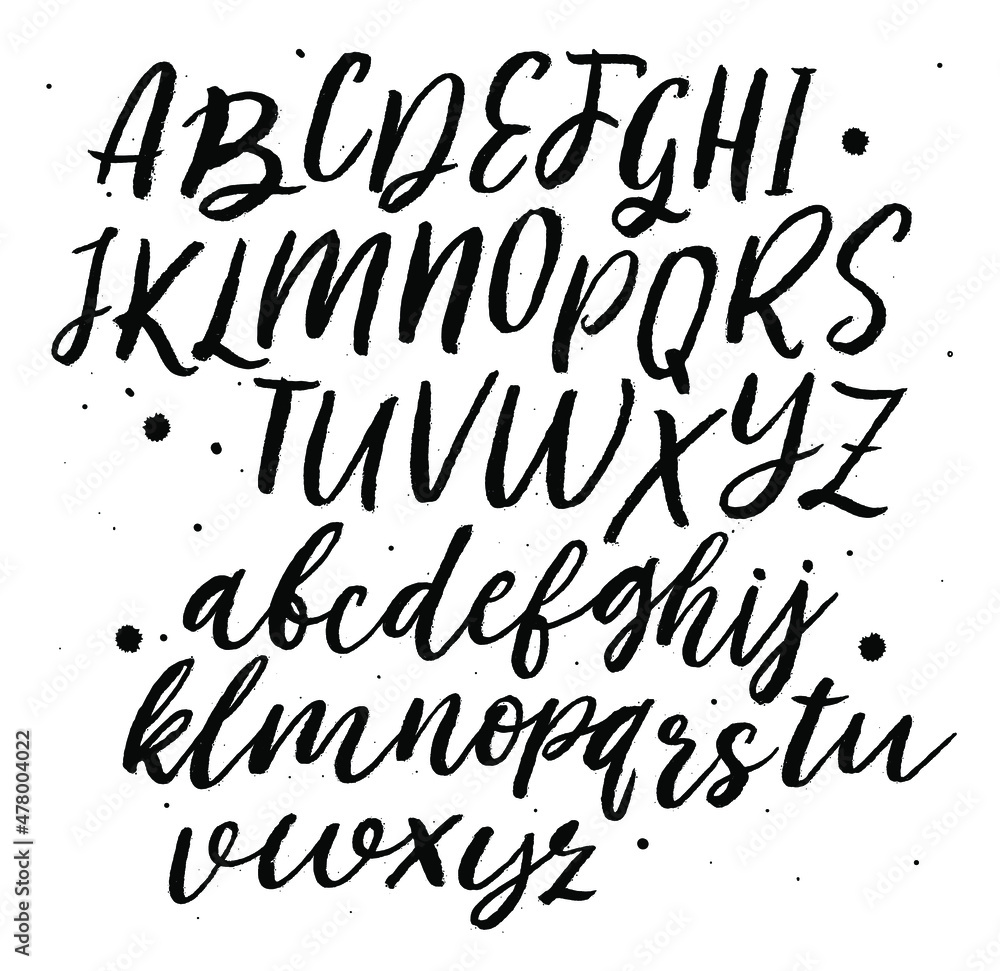 Vector Alphabet. Exclusive Custom Letters. Lettering and Custom ...