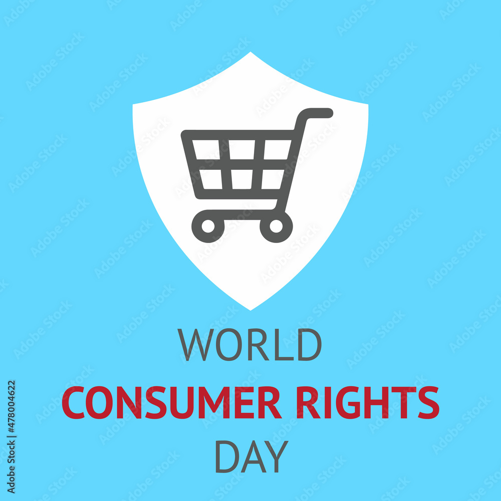 World Consumer Rights Day, Consumer rights day, consumer day, Rights day vector illustration. Protect shopping. 15 March World Consumer Rights Day, Consumer rights day, consumer day, Rights day vector illustration. Protect shopping. 15 March