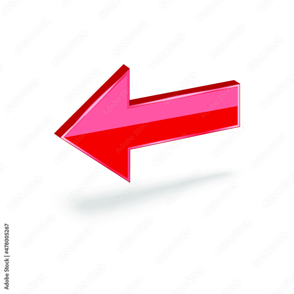 Red arrow isolated on a white background. 3d rendering Red arrow isolated on a white background. 3d rendering