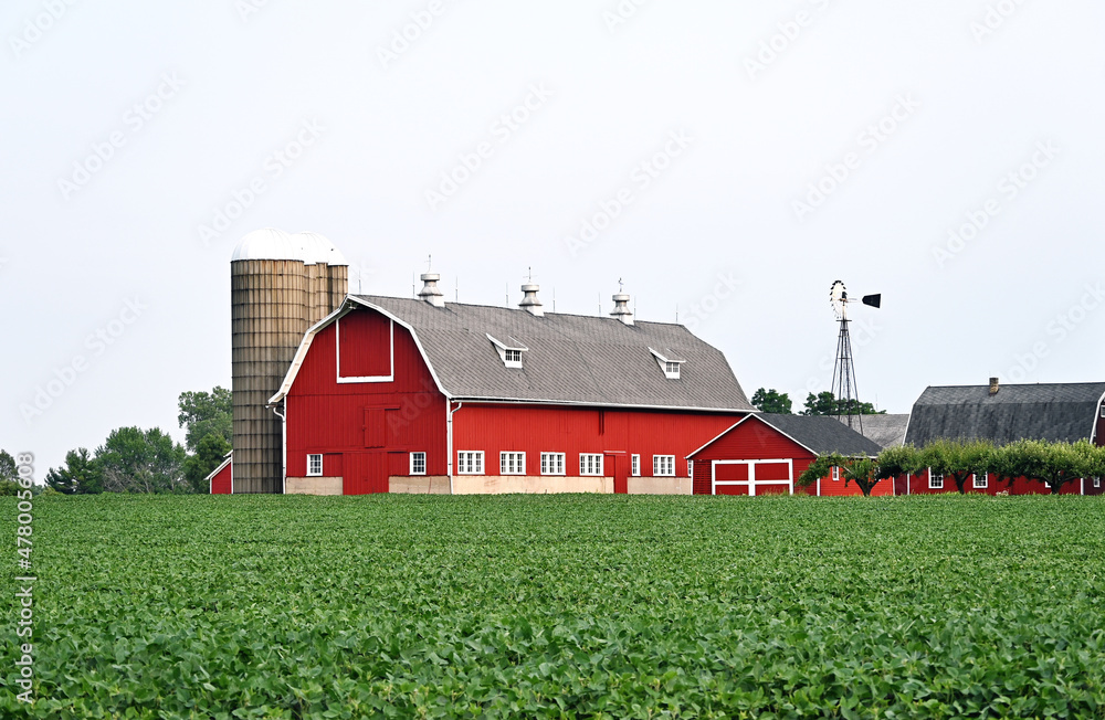 Red Barn and Windmill Red Barn and Windmill
