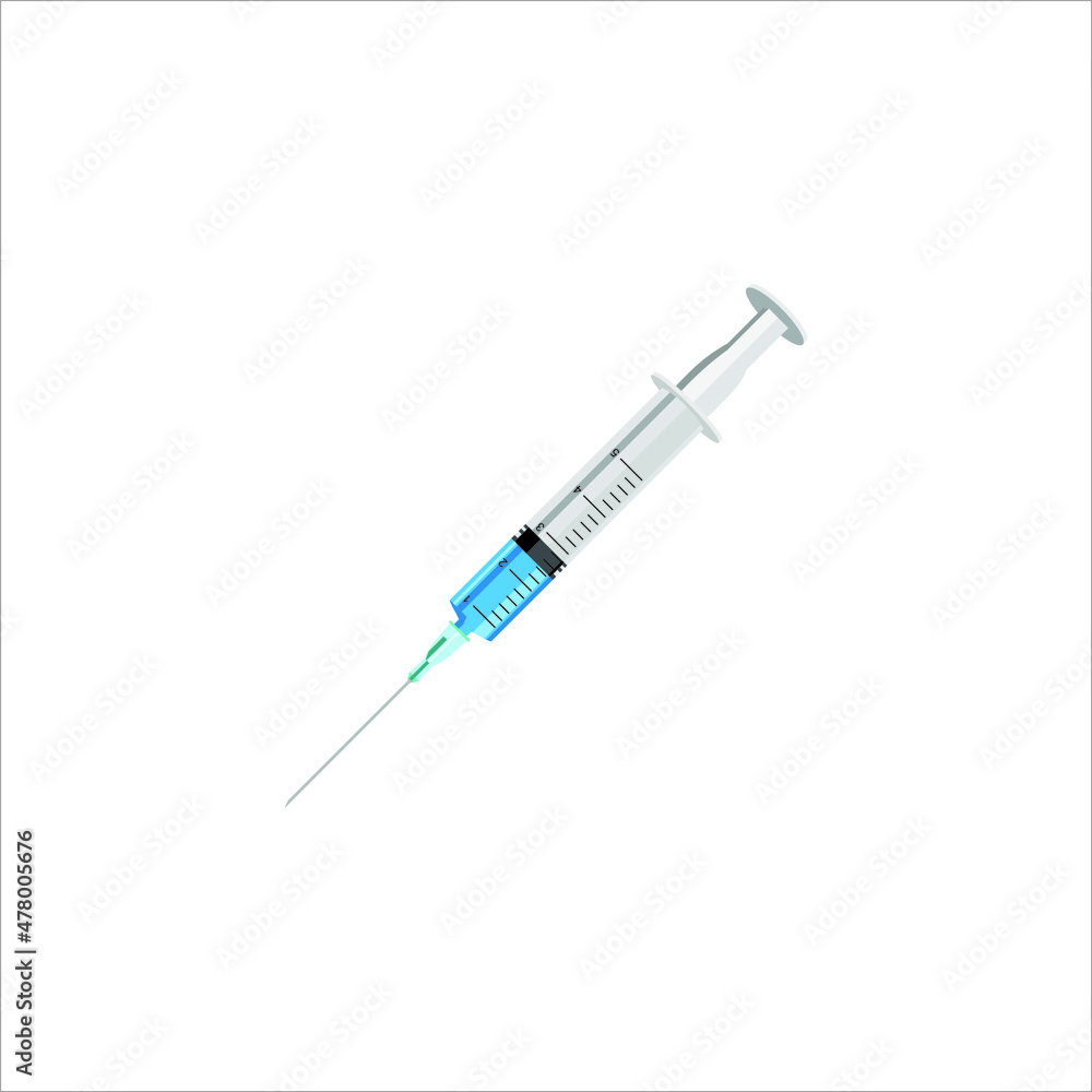 Injection For Vaccines and Treatment. Vector Illustration Injection For Vaccines and Treatment. Vector Illustration