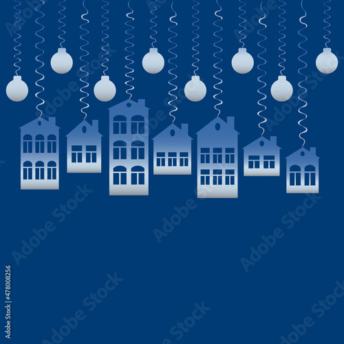 advertising banner or postcard - housewarming, sale or rental of housing on a turnkey basis. Apartments or houses