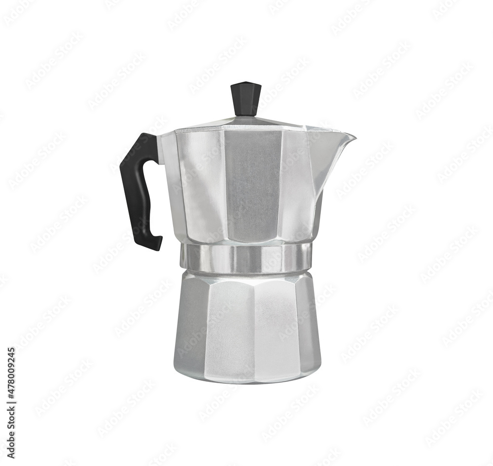 Geyser coffee maker isolated on white background Geyser coffee maker isolated on white background