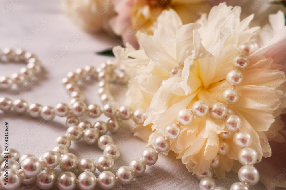 Spring. Spring flowers peonies with pearls. Beautiful bright background. Spring. Spring flowers peonies with pearls. Beautiful bright background.