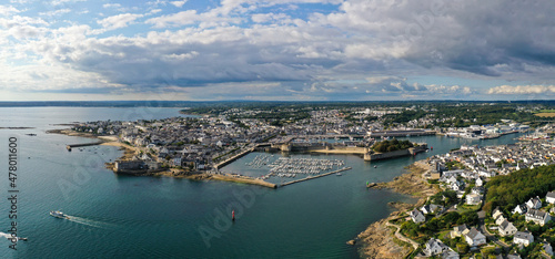 aerial view onthe city of concarneau