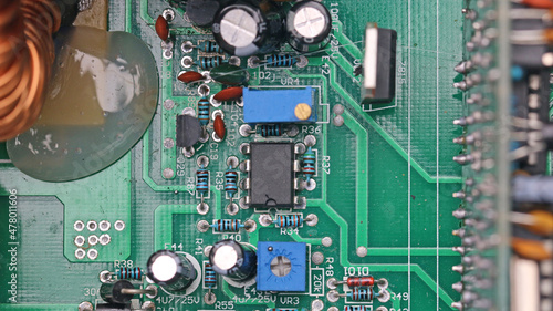 Close up of a circuit board 