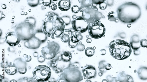 Moving Bubbles on White Bac...