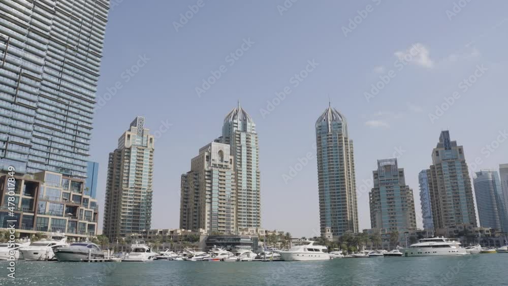 Dubai Marina Boats and Buildings