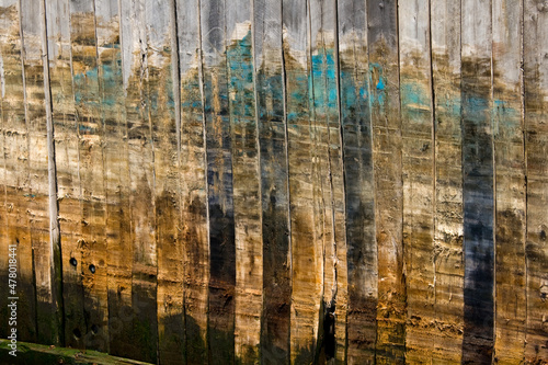 Abstract detail of an old wood pier