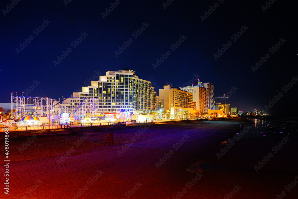 Daytona Beach night landscape: , Florida, USA	
