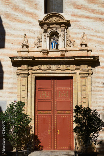 Main facade of the Parish of Our Lady of Health in Xirivella  Valencia