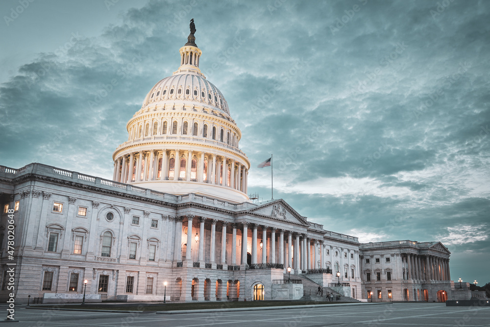 US Capitol Building at night - Washington DC, United States