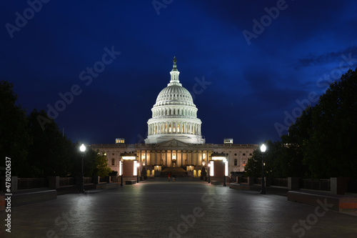 US Capitol Building at night - Washington DC, United States